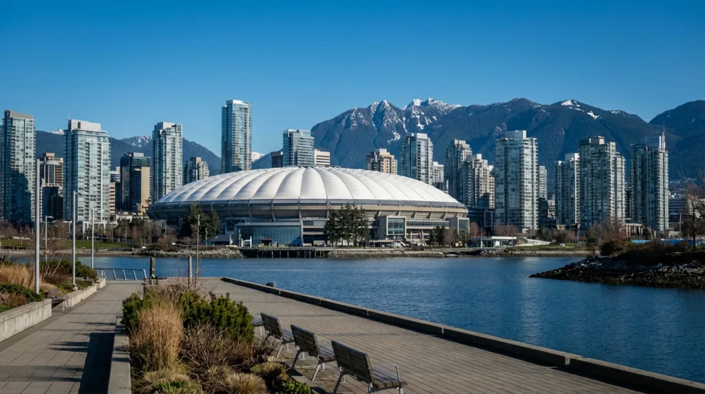 BC Place stadium in Vancouver hosting two New Zealand All Whites World Cup 2026 group matches
